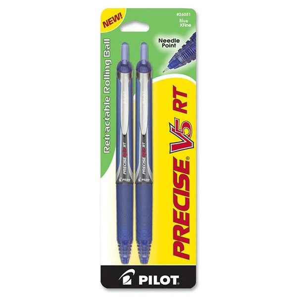Pilot Rollerball Pen, Retract., Extra Fine Pt., 1/PK, Blue Barrel/Ink PK PIL26051